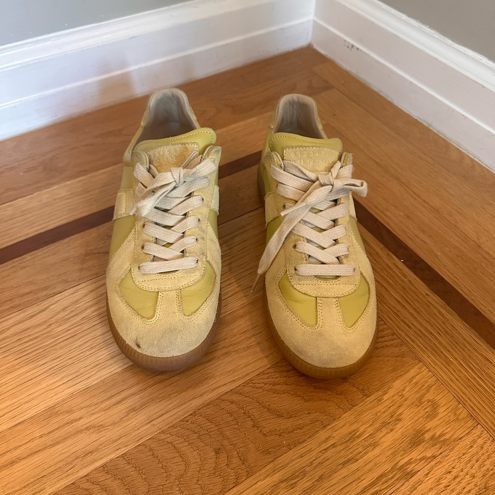 Maison Martin Margiela Replica Yellow Cream Sneakers